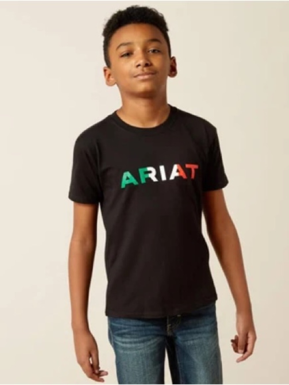 Ariat Boys S Viva Mexico T-Shirt Cotton Black Western